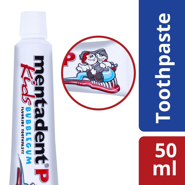 Mentadent P Kids Bubblegum Fluoride Toothpaste 50ml