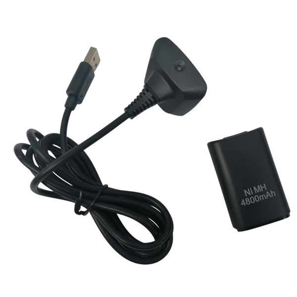 Compatible Xbox 360 Charger Cable &amp; Battery For Controller