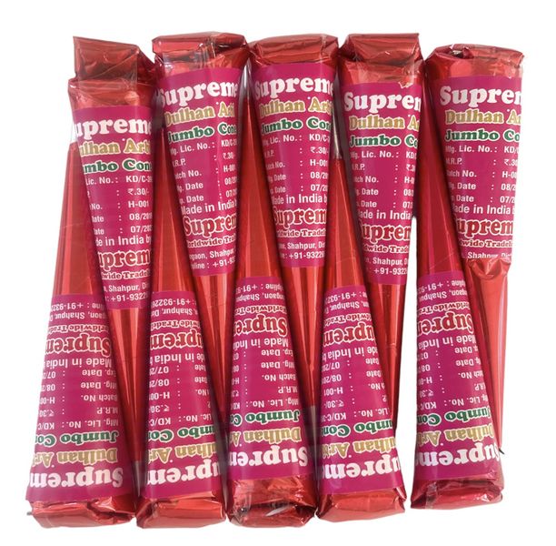 100% Natural Henna Body Art paste in Dark Brown - 10 Cones