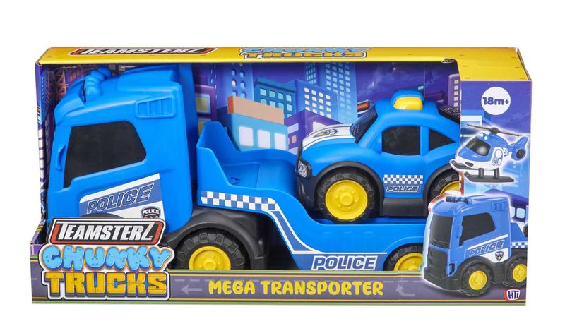 Teamsterz Chunky Trucks Police Mega Transporter with Car - Blindbox