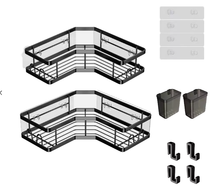 2 Piece Bathroom Rack Set