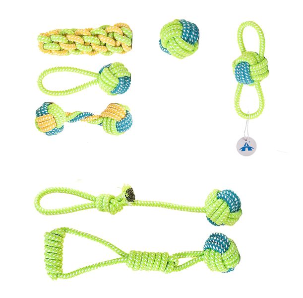 ALANES 7 Pack Durable Dog Rope Toys Interactive Tough Chew Toys