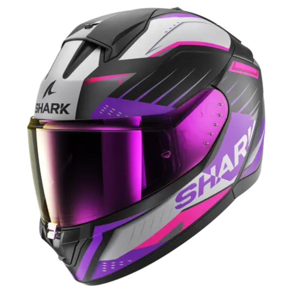 Shark Ridill 2 Bersek Matte KVV Helmet - Black/Grey/Pink/Purple