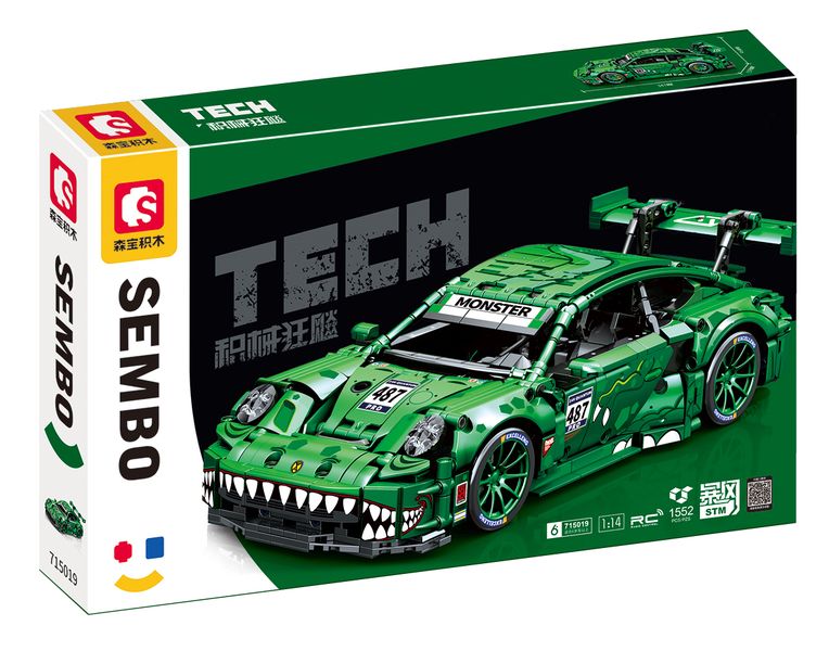 Sembo Tech 1/14 Porsche 911 RSR Le Mans - 1552 Pieces 34cm