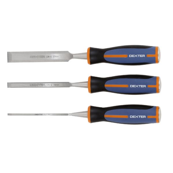 Chisel Set for Wood - 3 Pc (4, 10, 20mm)