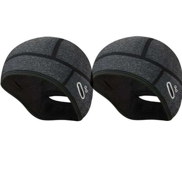 2 PCS Winter Cycling Skull Cap,Warm Windproof,Undercap Sports Hat for women
