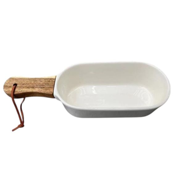 Dessert Tray with Wooden Handle 26cm - 8 Piece