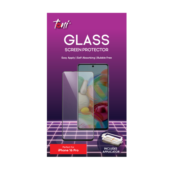 Toni Glass Apple iPhone 16 Pro Screen Protector with Applicator