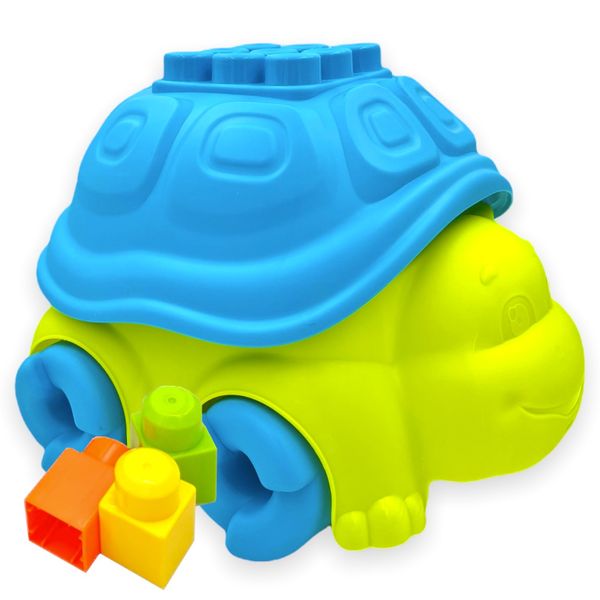 Safe Toys Bricks Series - Building Blocks Tortoise Cart - Toys for Toddlers