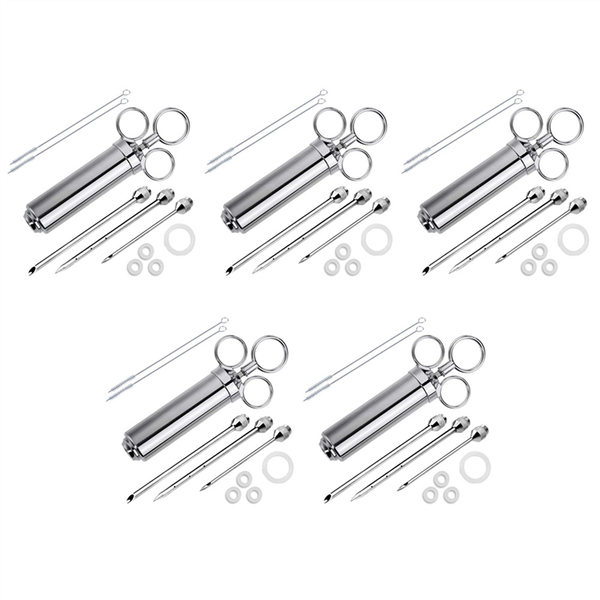 Meat Injector 2-Oz Marinade Flavor Injector 304 Stainless Steel