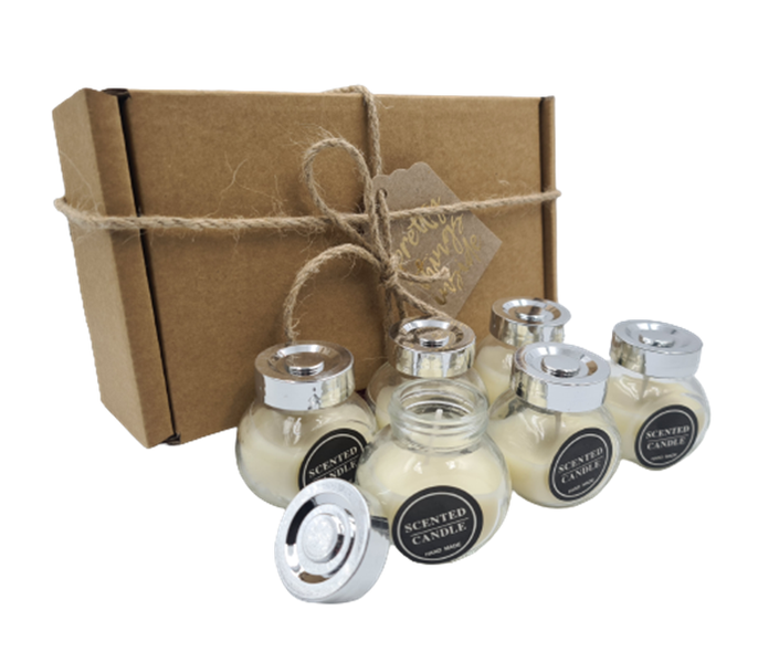 Scented Candle Giftbox Set of 6 - White
