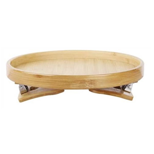 Home Decor Sofa Tray Table Sofa Armrest Clip-On Tray Natural Bamboo