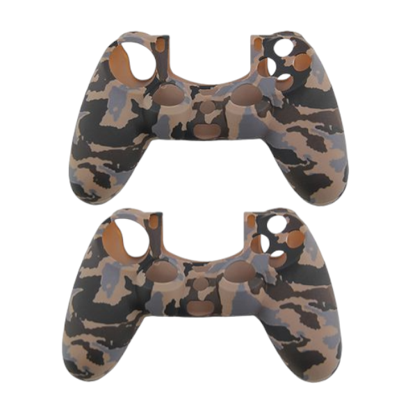 Replacement Silicone Casing for PS4 - 2 Pack - Brown Camo