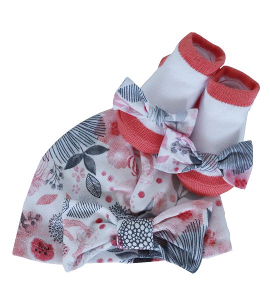 Snuggletime 2-Piece Gift Set - Hat and Socks - Pink
