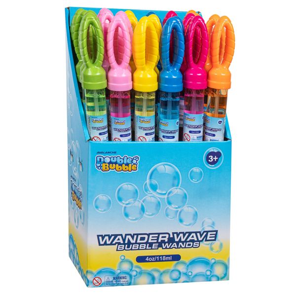Double Bubble - Wander Wave Bubble Wands - 24 Pack