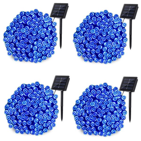 Solar String Lights 100 LED 12M Decorative Lamp for Christmas 2Pack