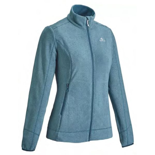 Quechua Women's Hiking Fleece Jacket - MH120 - Blue &amp; Green - 2XL