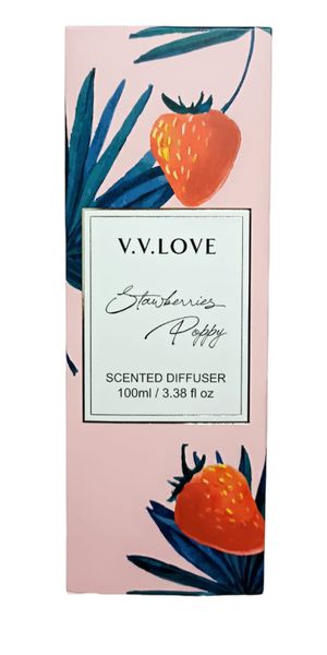 V.V Love - Scented Reed Diffuser - Strawberries Poppy