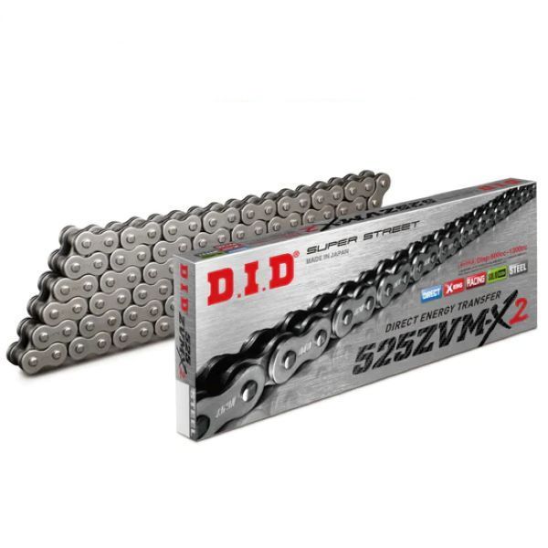 DID Chains 525 ZVMX2 HEAVY DUTY X-Ring Steel 126 Link Rivet Link