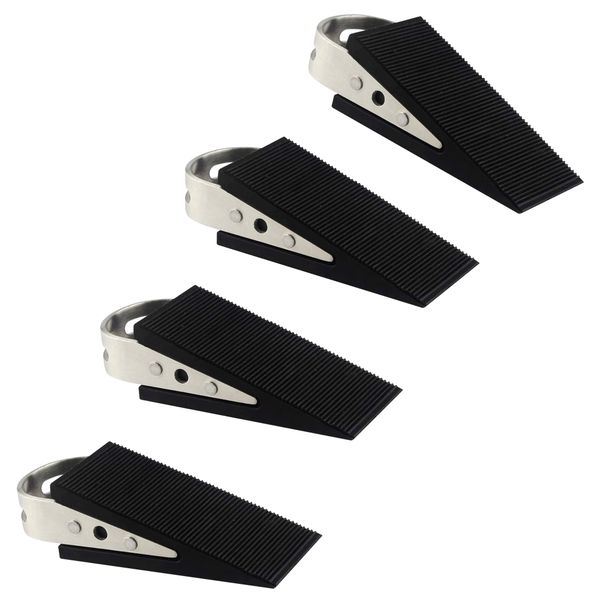 Rubber Door Stopper Wedge - 4 Piece