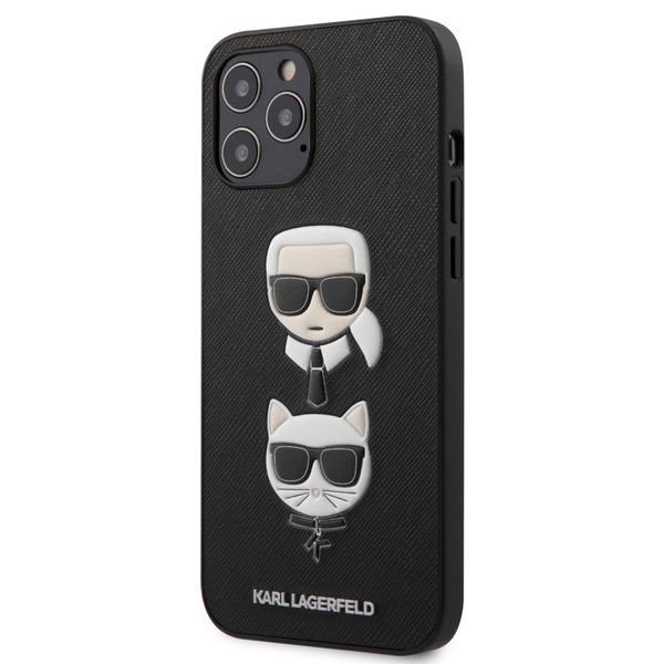 KARL LAGERFELD - Saffiano Hard Case iPhone 12 Pro Max Black