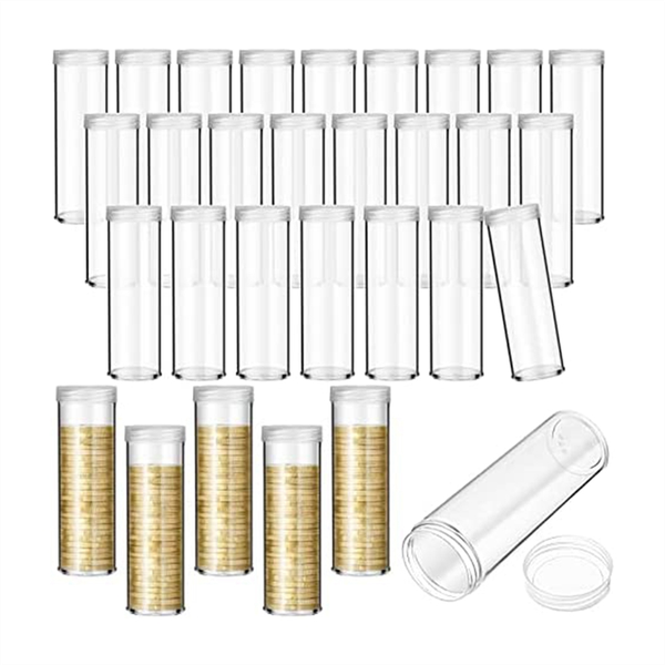 30Pieces Coin Storage Tube Penny Coin Tube Coin Organizer