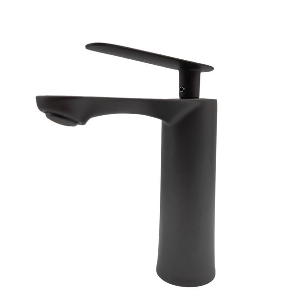 Black Matte Modern Single-Handle Basin Faucet