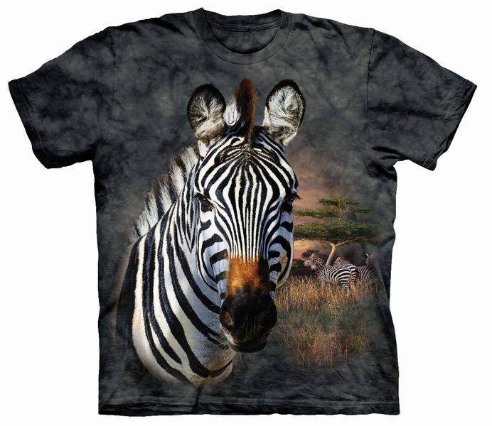 Kool Africa - Animal Dyed Ladies Grey T-Shirt - Zebra