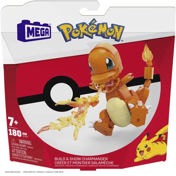 Mega Pokemon Build and Show Charmander Toy Building Set - 185 Pieces
