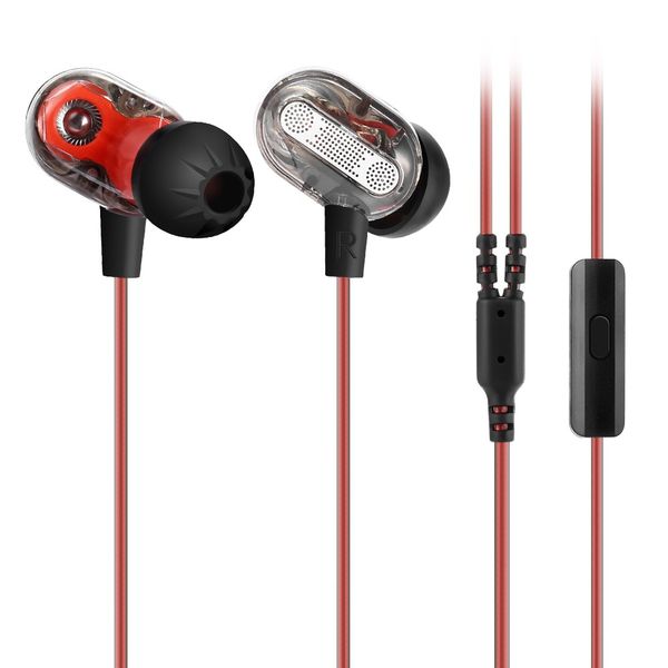 KZ ZSE Dual Dynamic Driver Earphones with Mic - Black