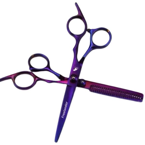 6 Inch Purple High Screw Professional Hair Salon Styling Scissors