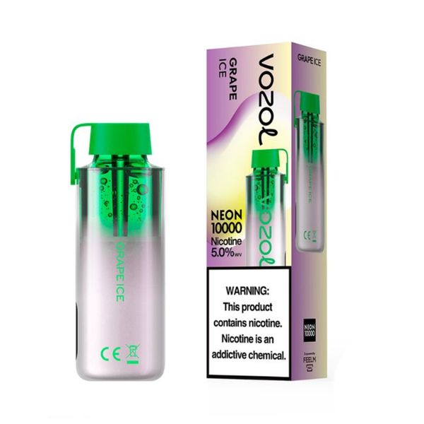 Vozol Neon 10 000 Puffs Disposable Vape - Grape Ice