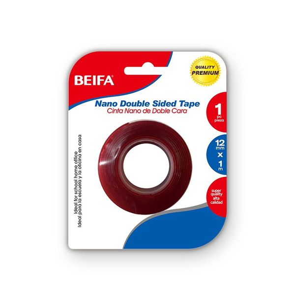 Acrylic Tape-12mm x 1m -Red Film Acrylic-12 x Rolls