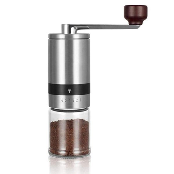 Stainless Steel Manual Coffee Grinder, Adjustable Manual Coffee Grinder