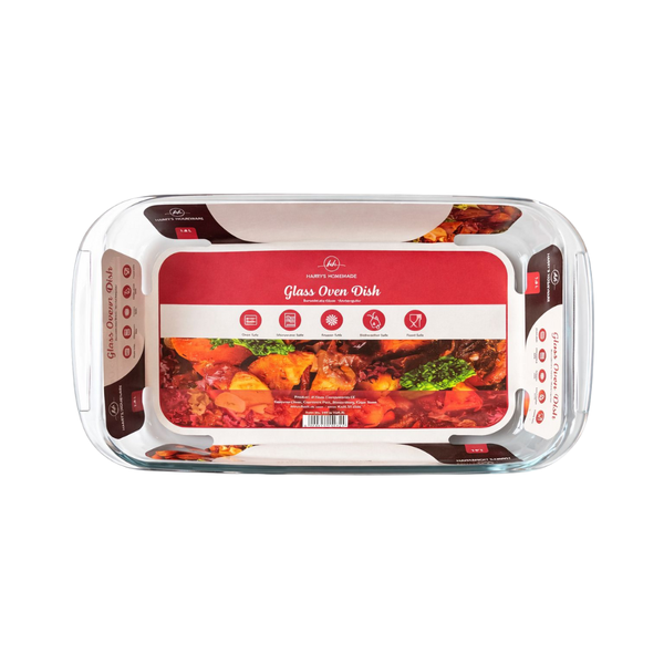 Harry's Homeware Borosilicate Glass Oven Dish - Square 1.6L
