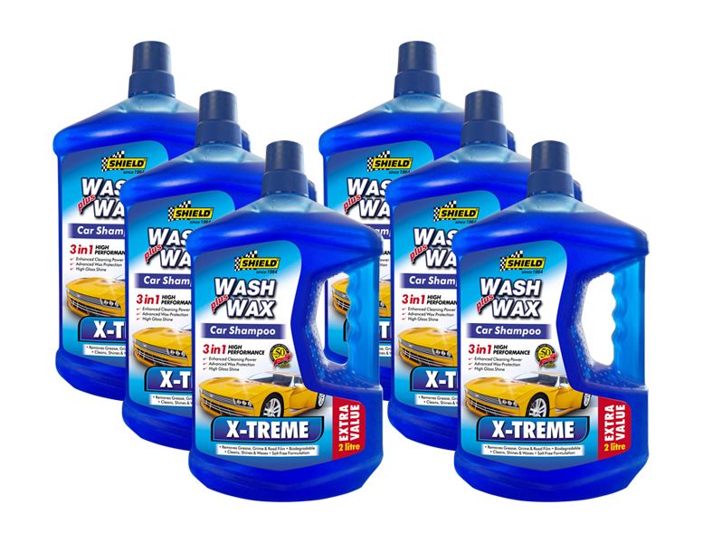 Shield - Xtreme Wash &amp; Wax Car Shampoo 2L - 6 Pack