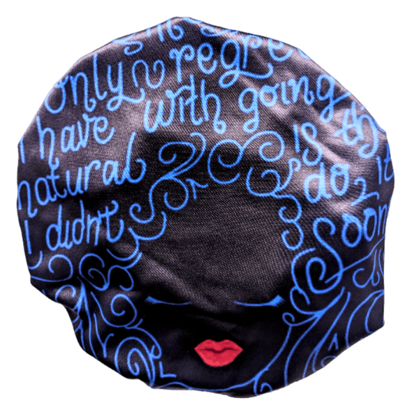 Sibeso African Reversible Satin Bonnet with Tie Band