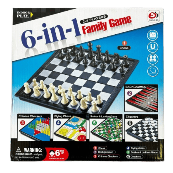 6 in 1 Family Board Game