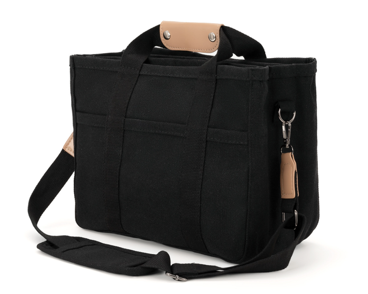 MorFansi Canvas Tote Bag for Women with Zipper and Compartments Crossbody