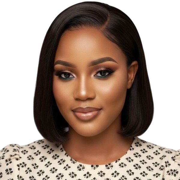 10 Inch Glueless Wig Human Hair 180% Density Bob Wig 4x6 HD Pre-Cut Lace
