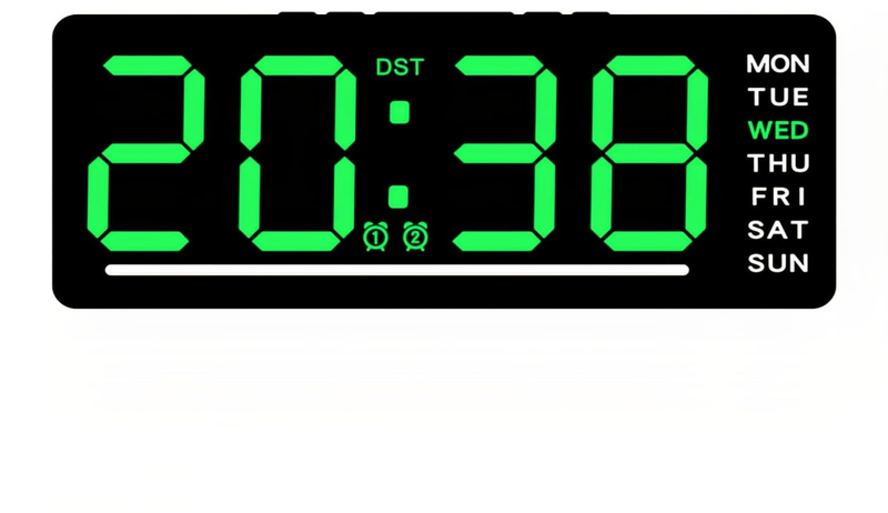 LED Alarm Clock with Temperature Mute Snooze Dual Alarm