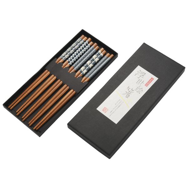 5 Pairs Bamboo Chopsticks Reusable Gift Sets Dishwasher Safe 8 8 Inch
