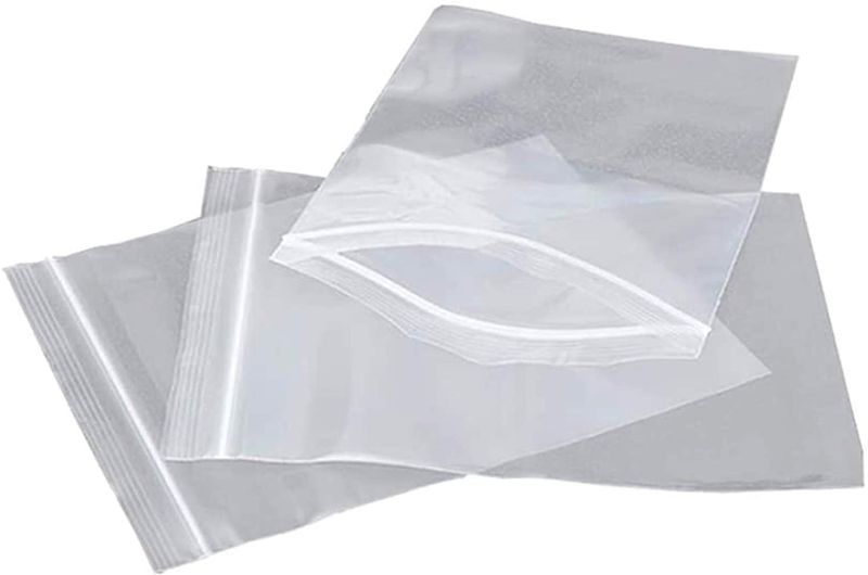 Resealable Clear Plastic Bags with Zip (12x18cm) - 200 Pieces