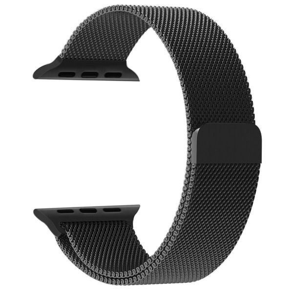 Tuff-Luv Milanese Loop Magnetic Stainless Steel Watchband Watch 38mm-Black