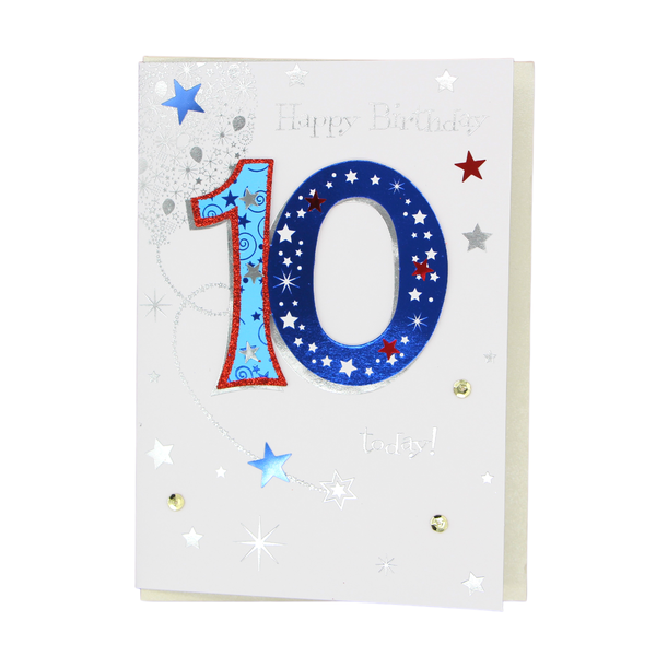 Happy 10th Birthday card - Boy