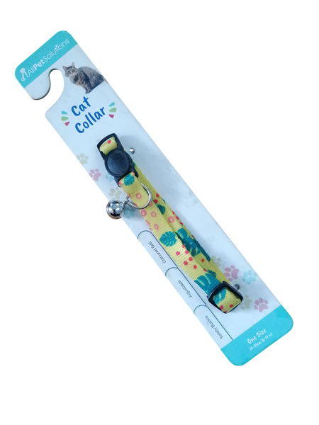 All Pet Solutions Yellow Leaf Cat Collar