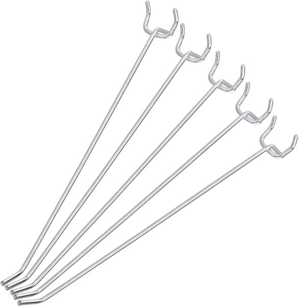 8" Pegboard Hook Organizer Kit Hanging Hooks Set for Garage Organization