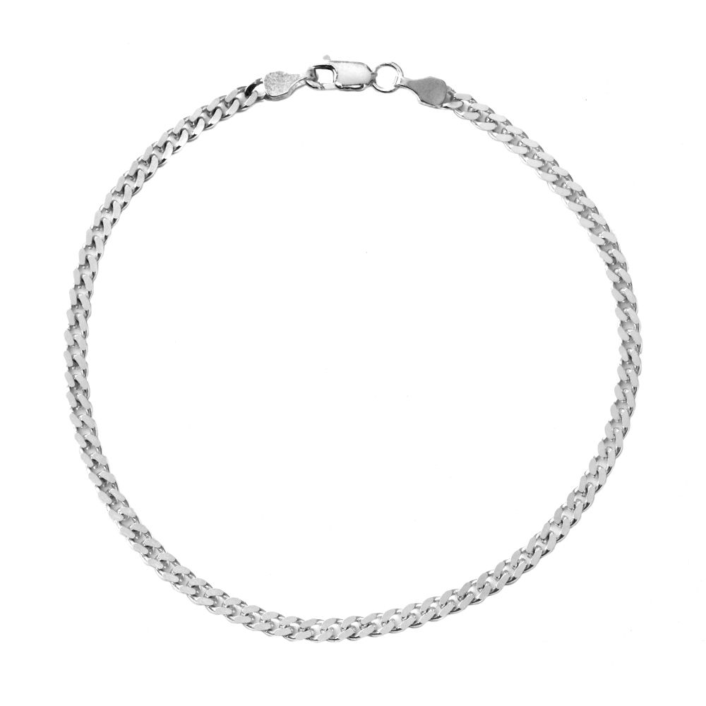 Silverbird Sterling Silver Curb Bracelet - 3mm width-SBB5 | Shop Today ...