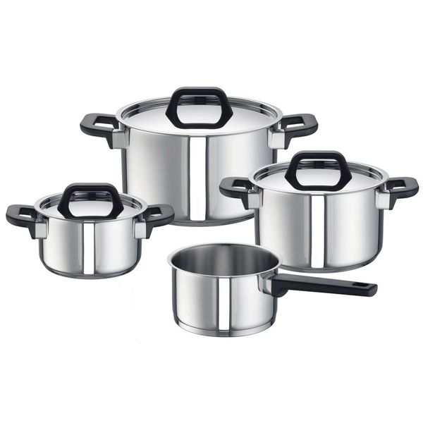 ROHE Casserole Pots with Lids and Saucepan: Max 4-Piece Set - German Brand