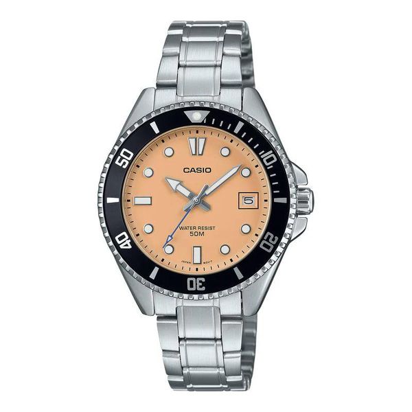 Casio Mens Silver Leisure Metal Strap Watch-MDV-10D-4A2VDF